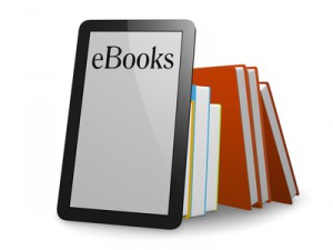 A nice ebook in front of normal book